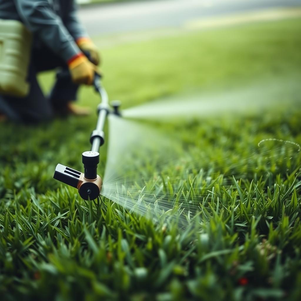 Chemical Lawn Treatment Application
