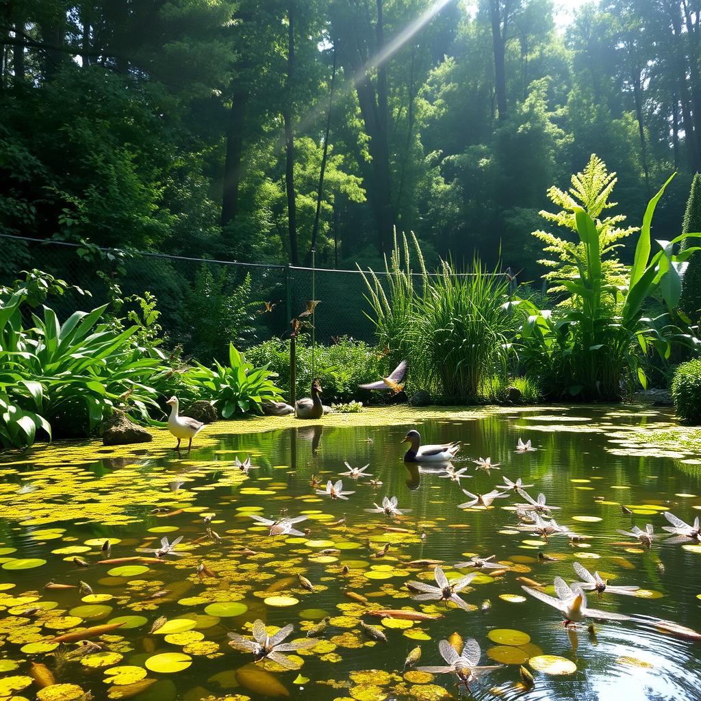 Wildlife water feature ecosystem